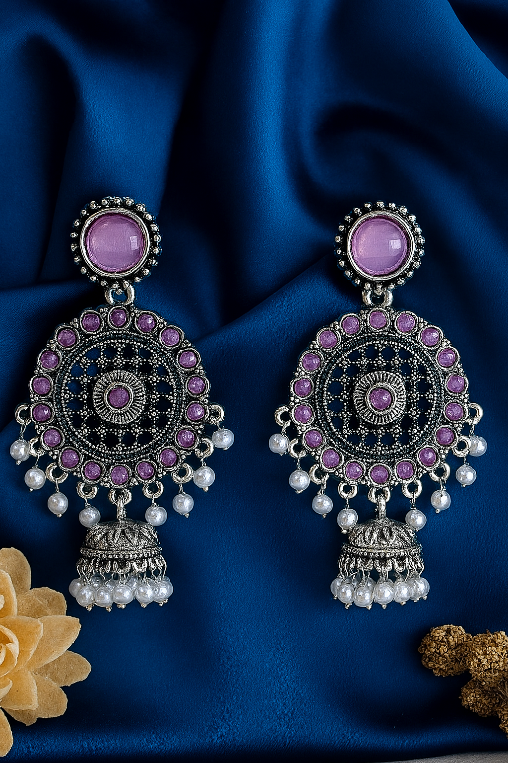 Purple Festive Aura Earrings
