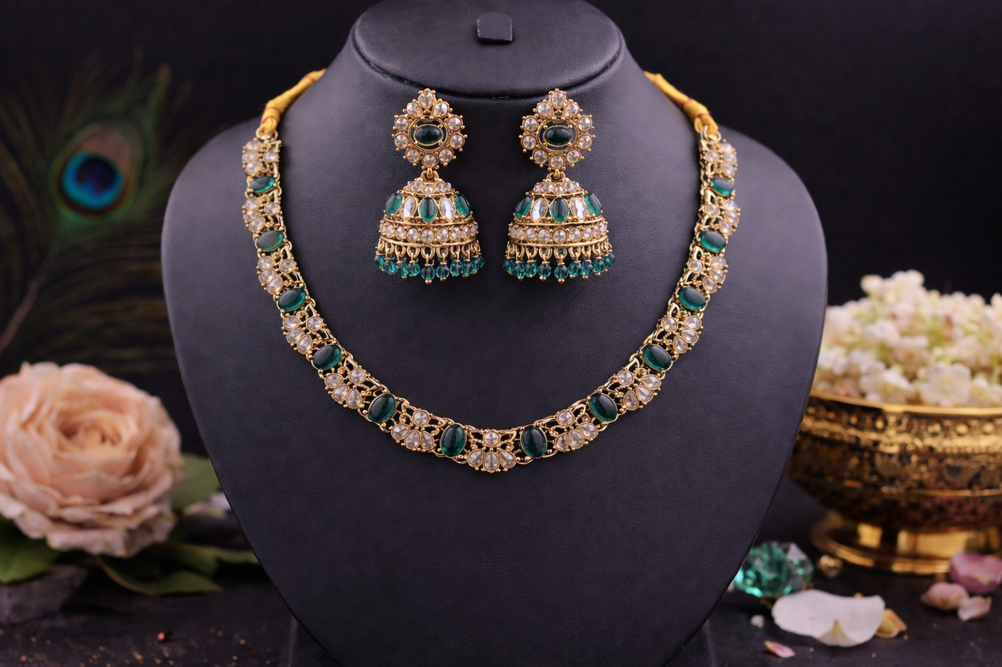 Royal Meenaz Polki Set