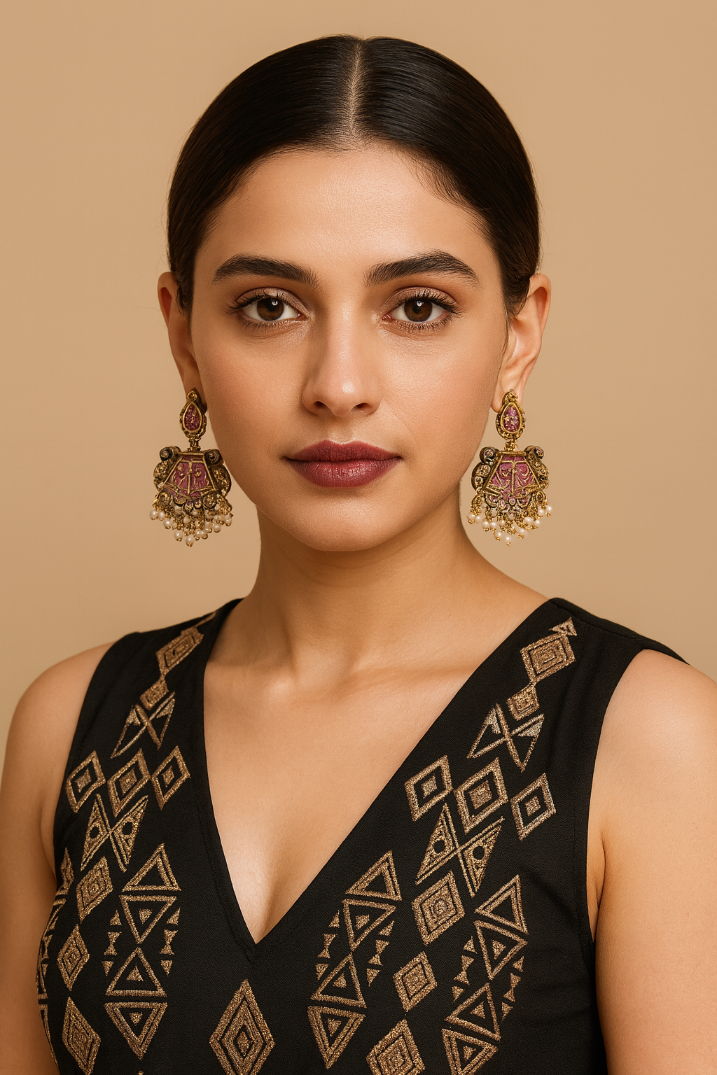 Peacock Charm Antique Jhumkas