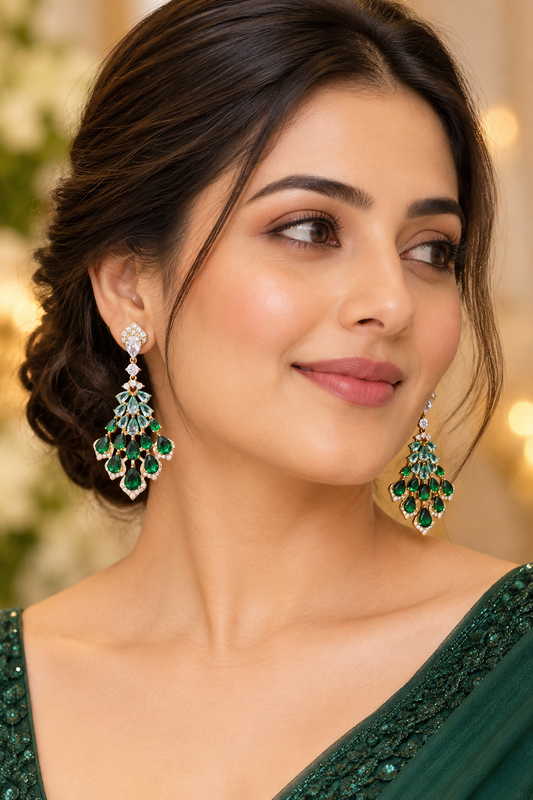 Emerald Cascade Earrings