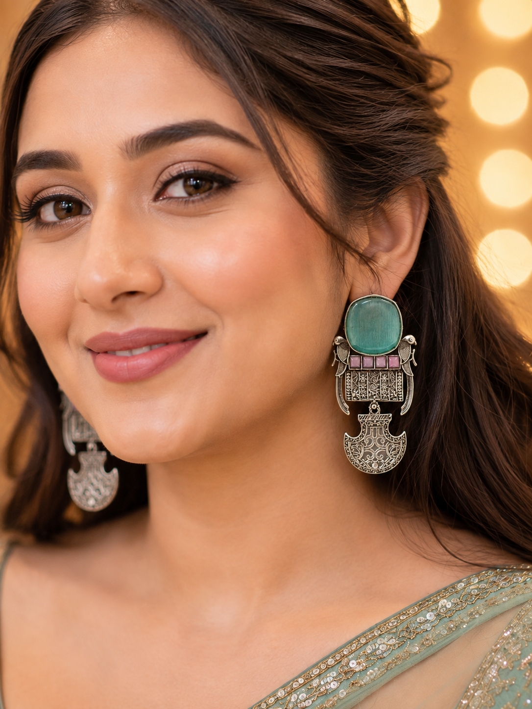 Emerald Heritage Drop Earrings