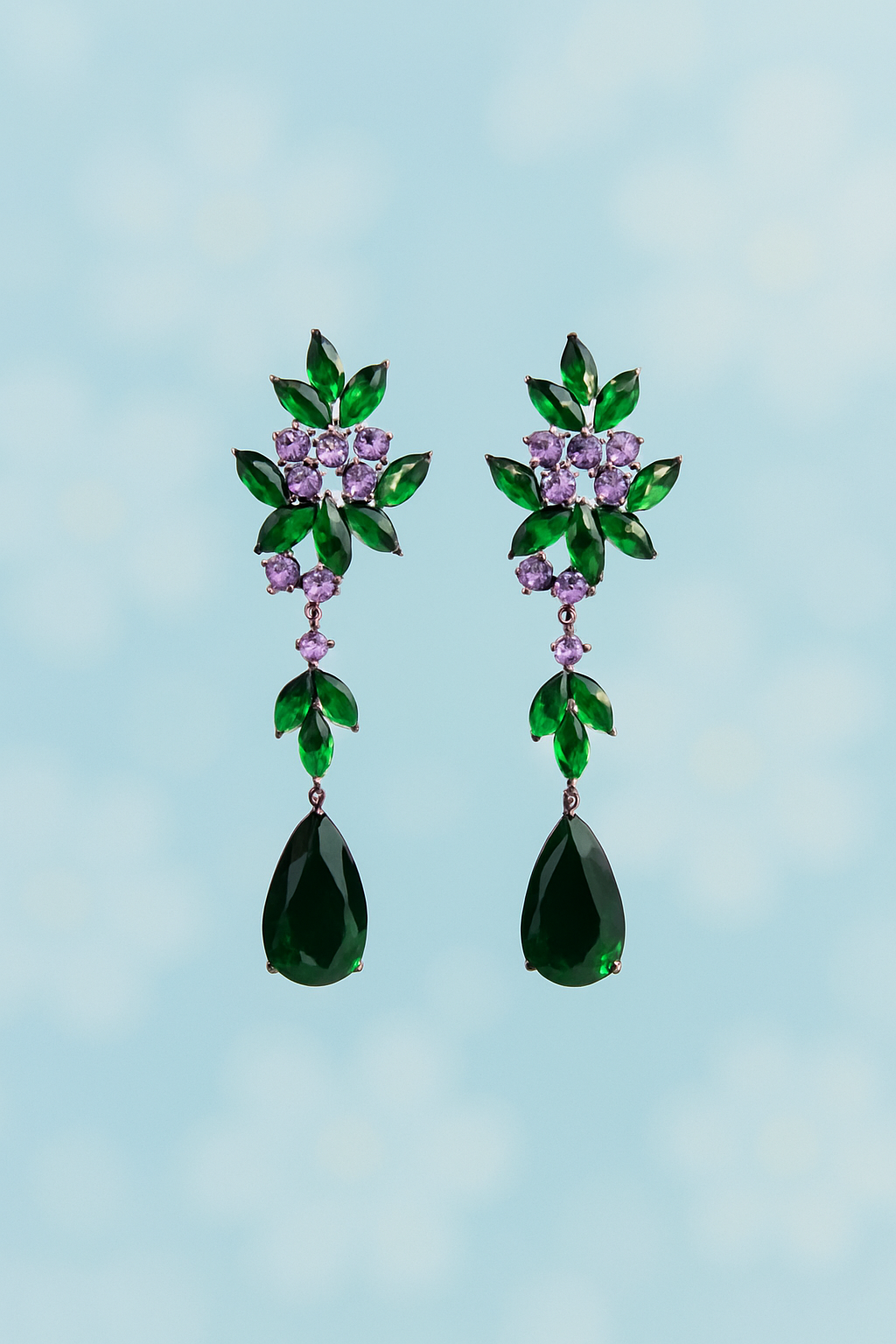 Emerald Amethyst Bloom Drops