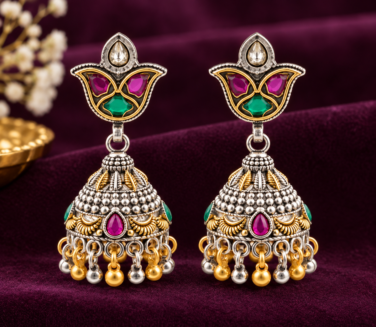 Emerald & Ruby Heritage Necklace Set