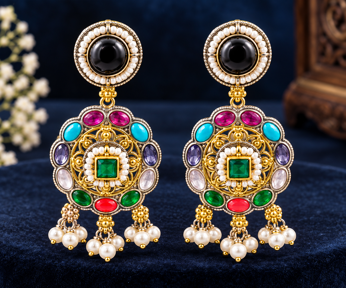 Heritage Multicolour Statement Necklace Set