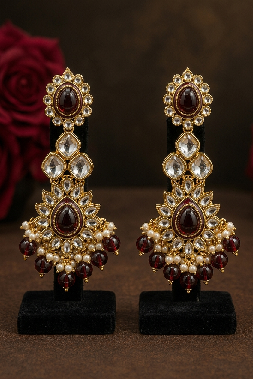 Royal Ruby Kundan Necklace Set