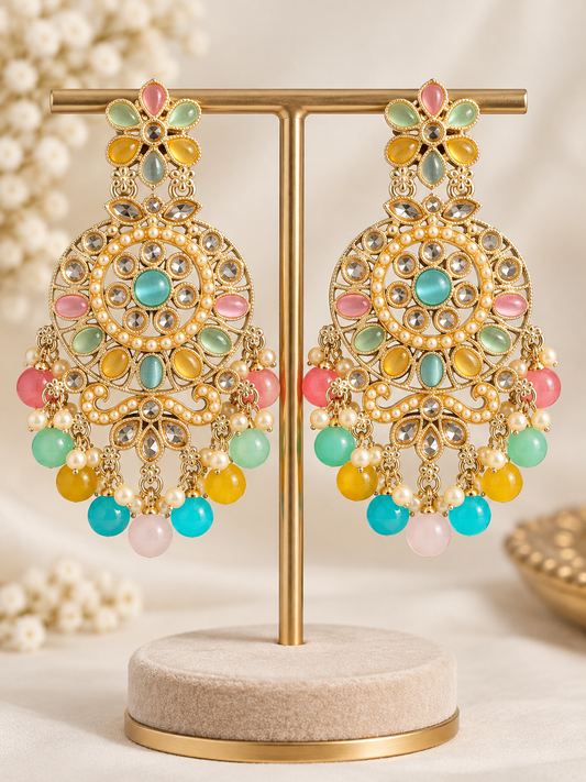 Multicolor Royal Chandelier Earrings