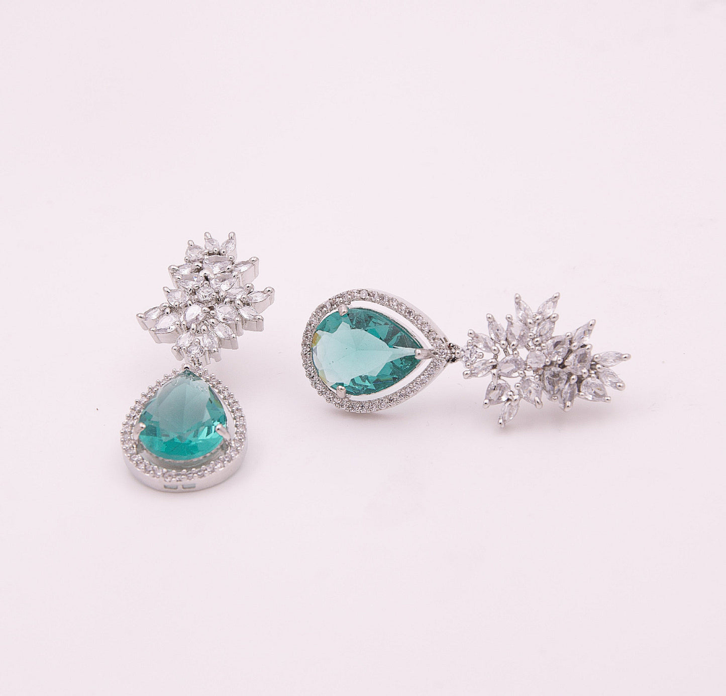 Emerald Royal Elegance Teardrop Crystal Earrings