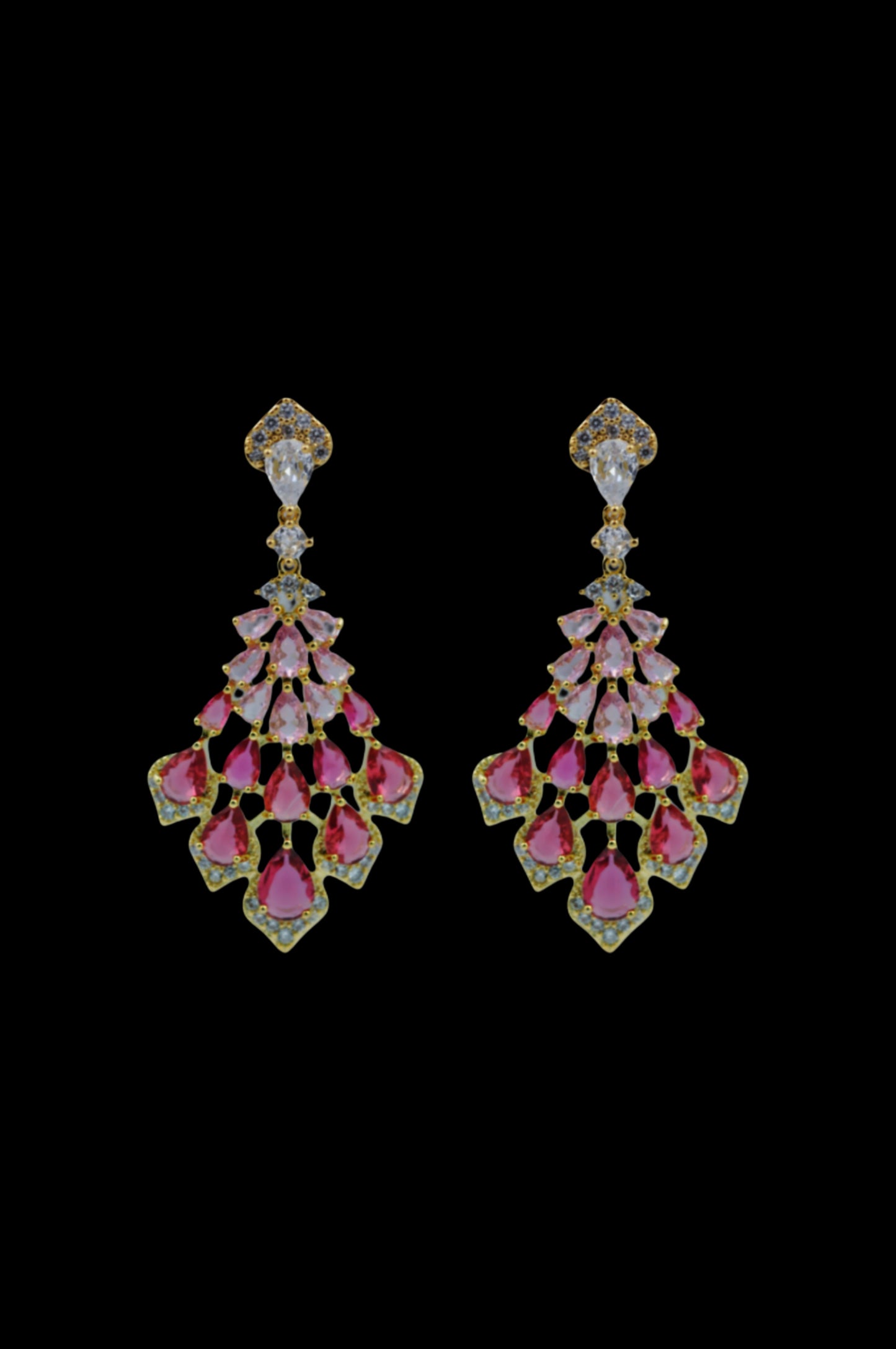 Rosé Cascade Earrings