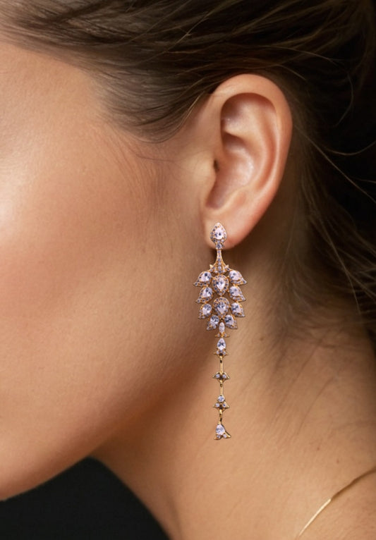 Golden Bloom Drop Earrings