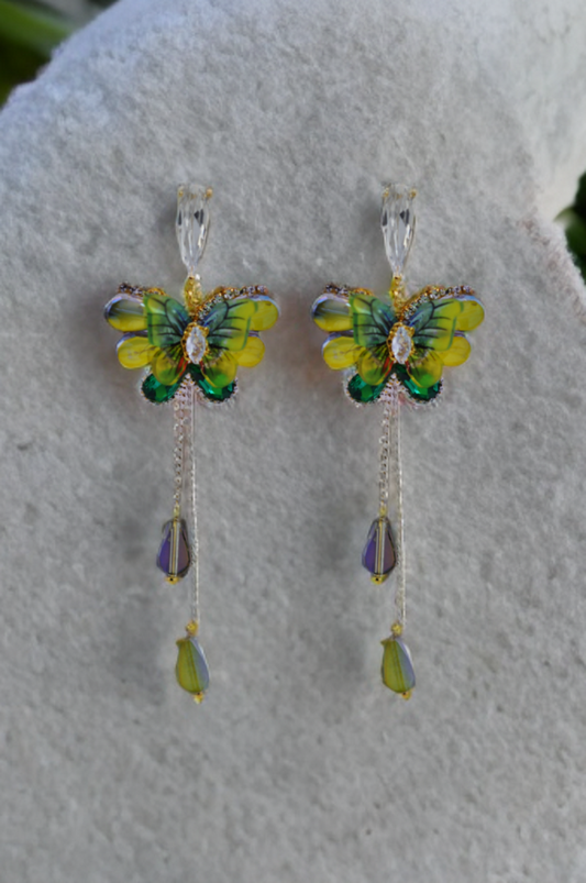 Handcrafted Butterfly Drop Earrings