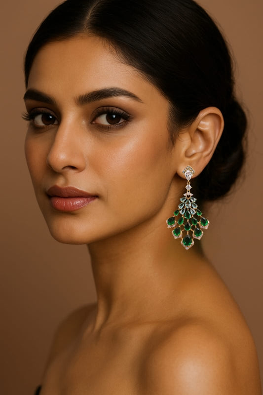 Emerald Cascade Earrings