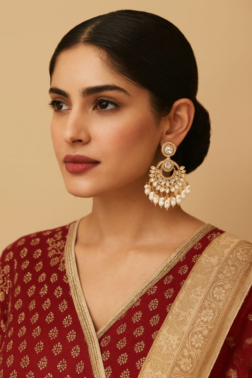 Pearl Crescent Earrings