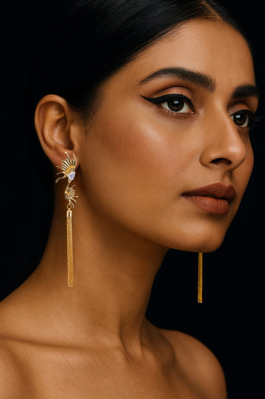 Golden Radiance Tassel Drops