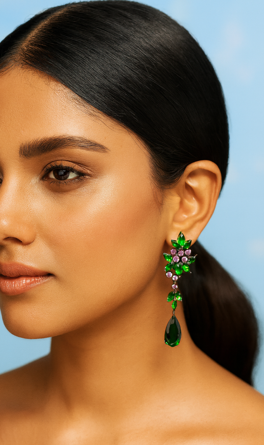 Emerald Amethyst Bloom Drops