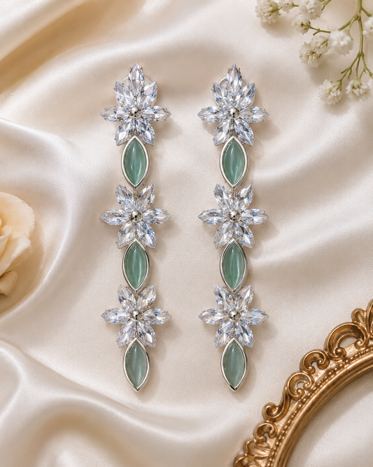 Sea Green Elysian Bloom Crystal Drops