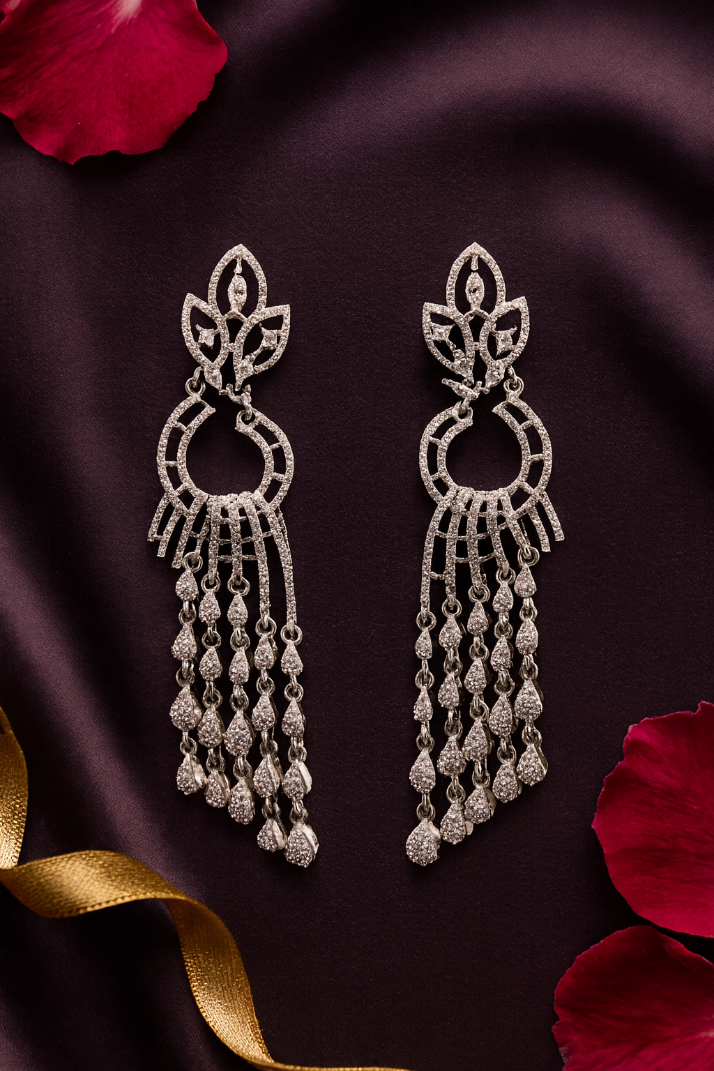 Celestial Cascade Diamond Chandelier Earrings