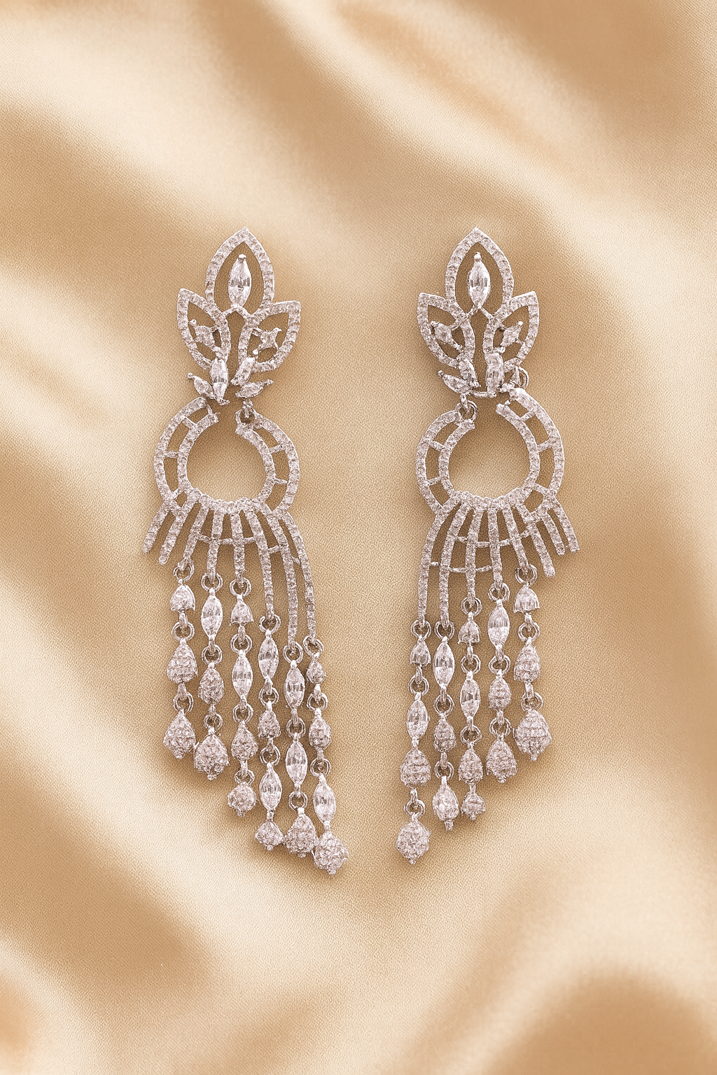 Celestial Cascade Diamond Chandelier Earrings
