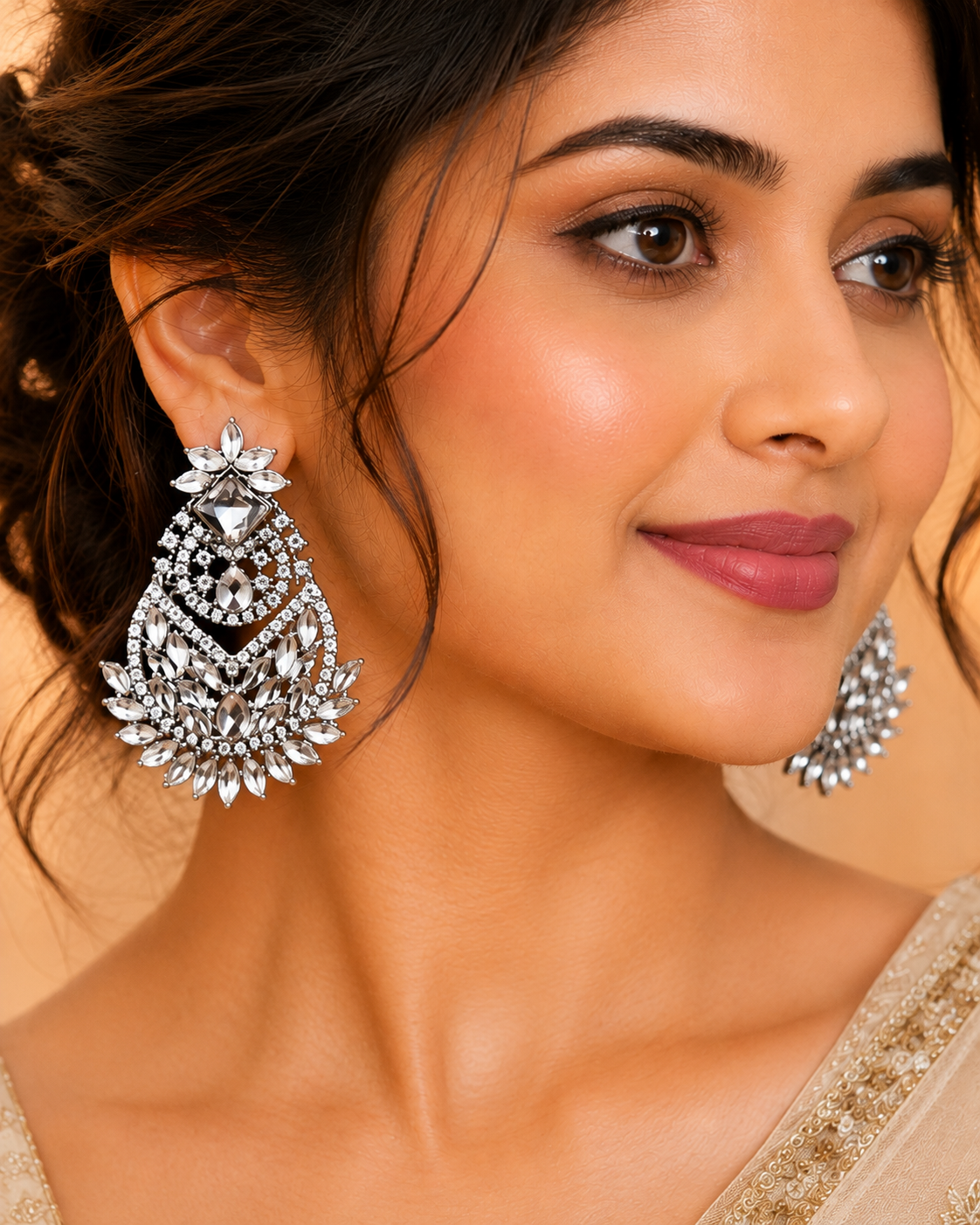 Regal Crystal Bloom Earrings