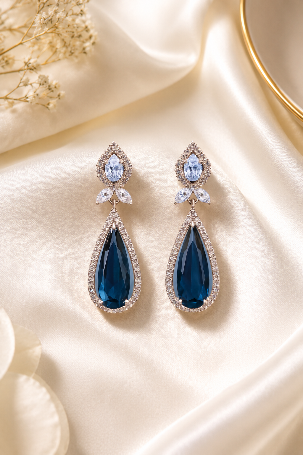 Midnight Teardrop Elegance Earrings