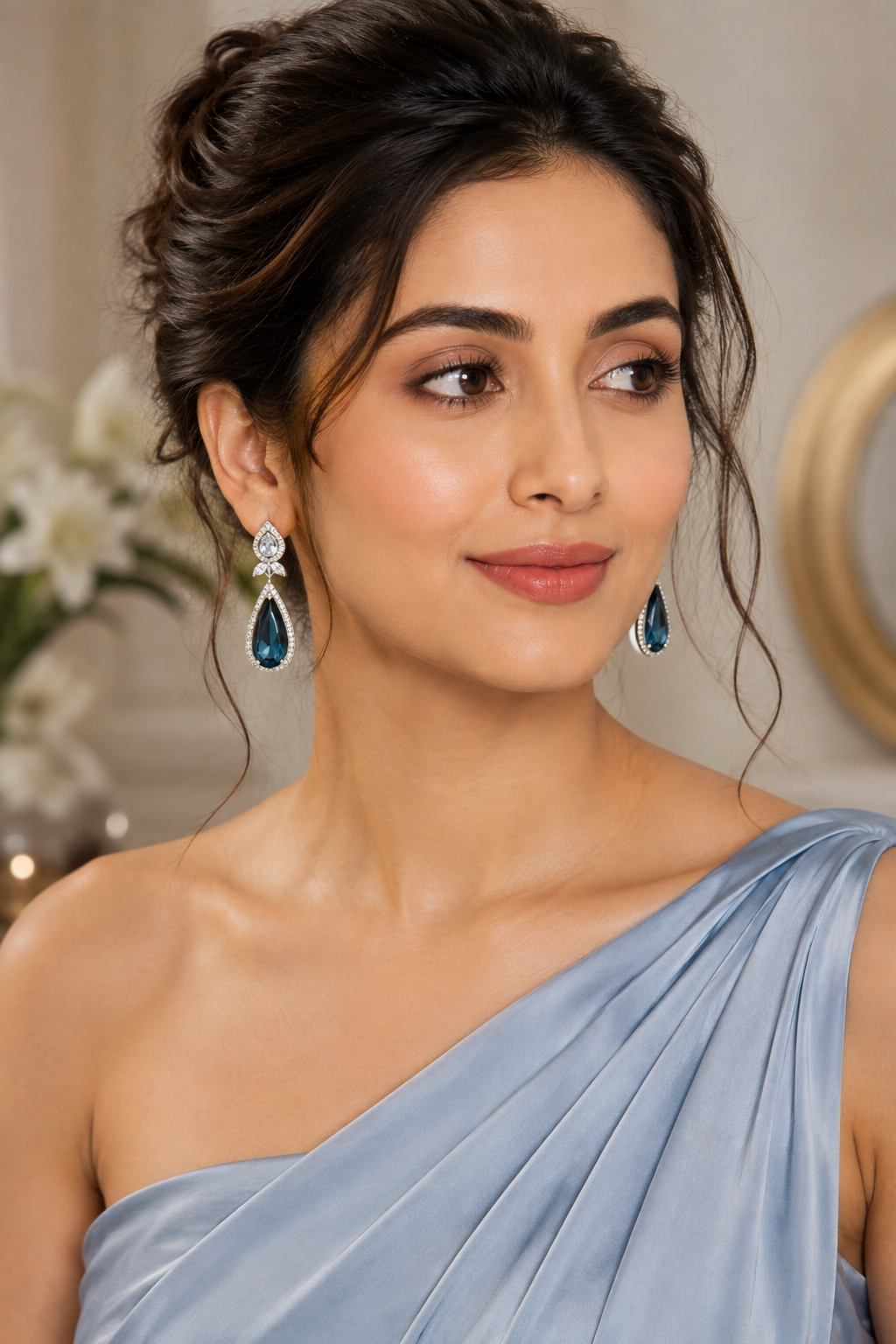 Midnight Teardrop Elegance Earrings