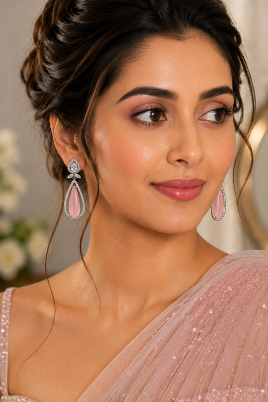 Blush Radiance Drop Earrings