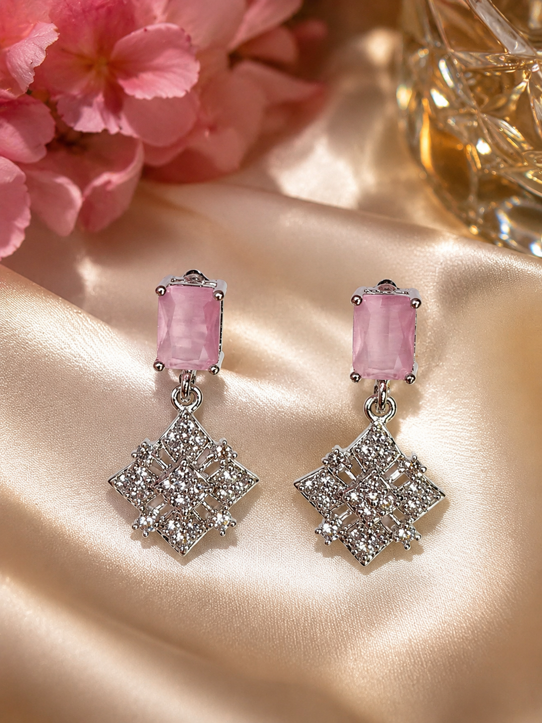 Amethyst Luxe Geometric Earrings