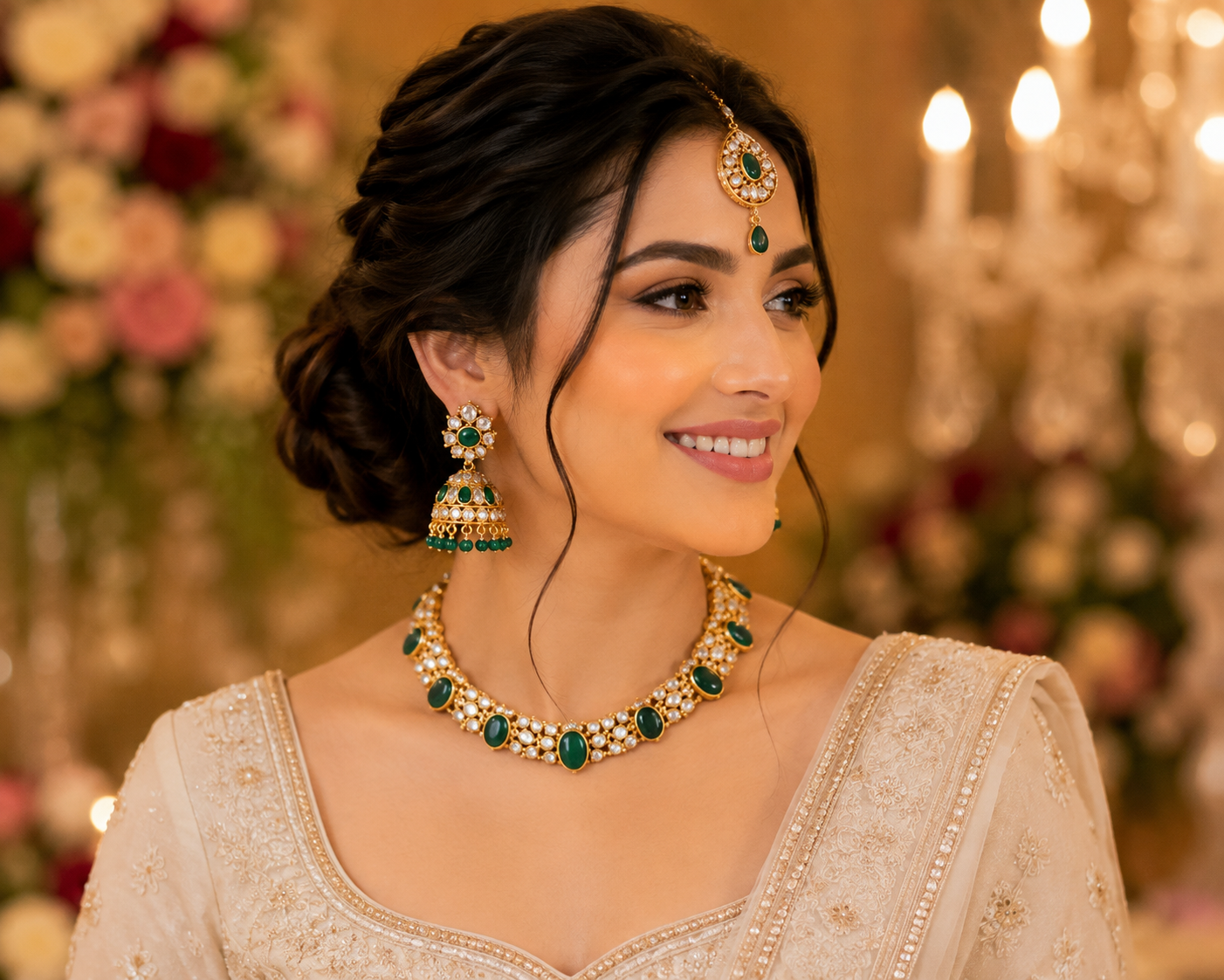 Royal Meenaz Polki Set