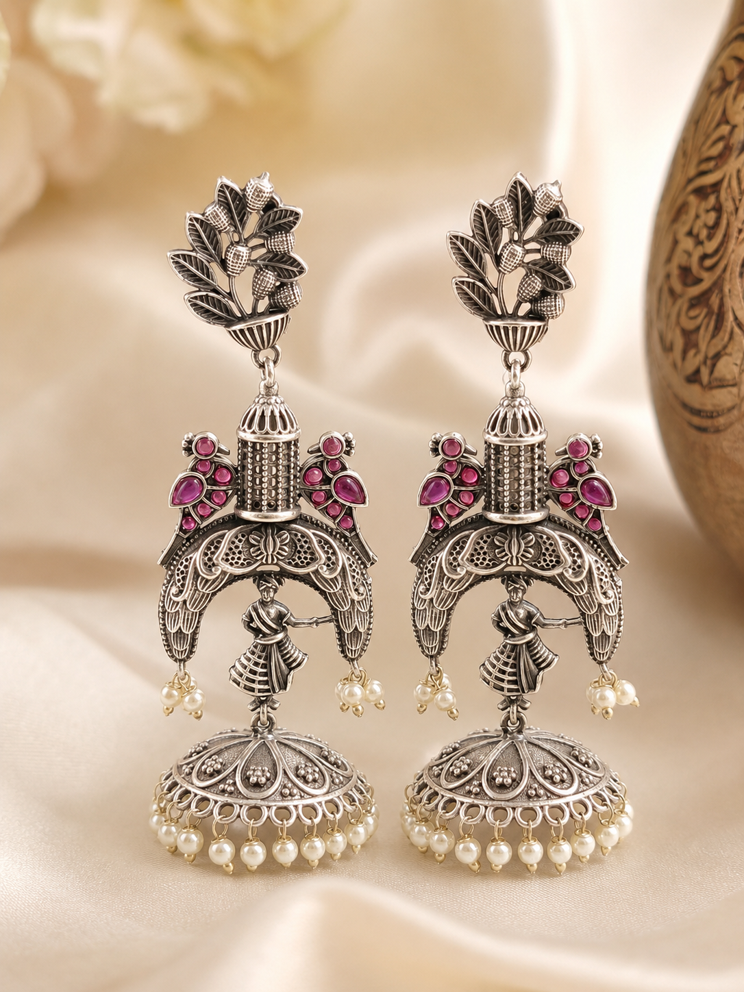 Royal Dancer Antique Jhumka Earrings