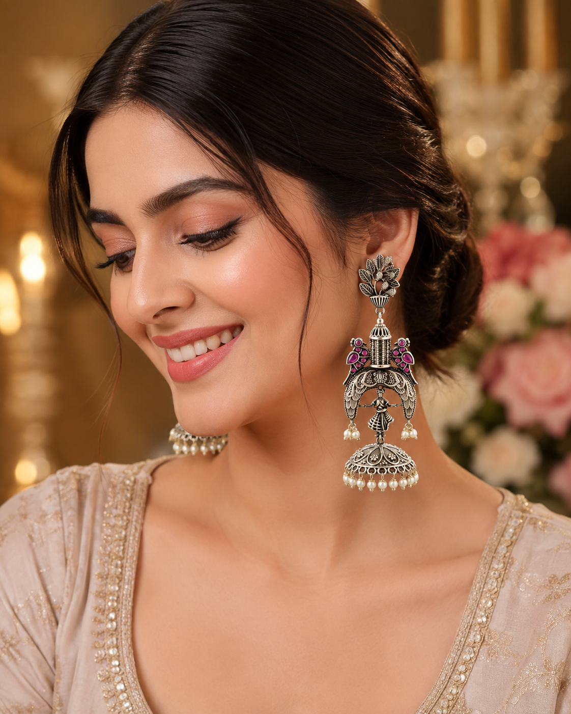 Royal Dancer Antique Jhumka Earrings