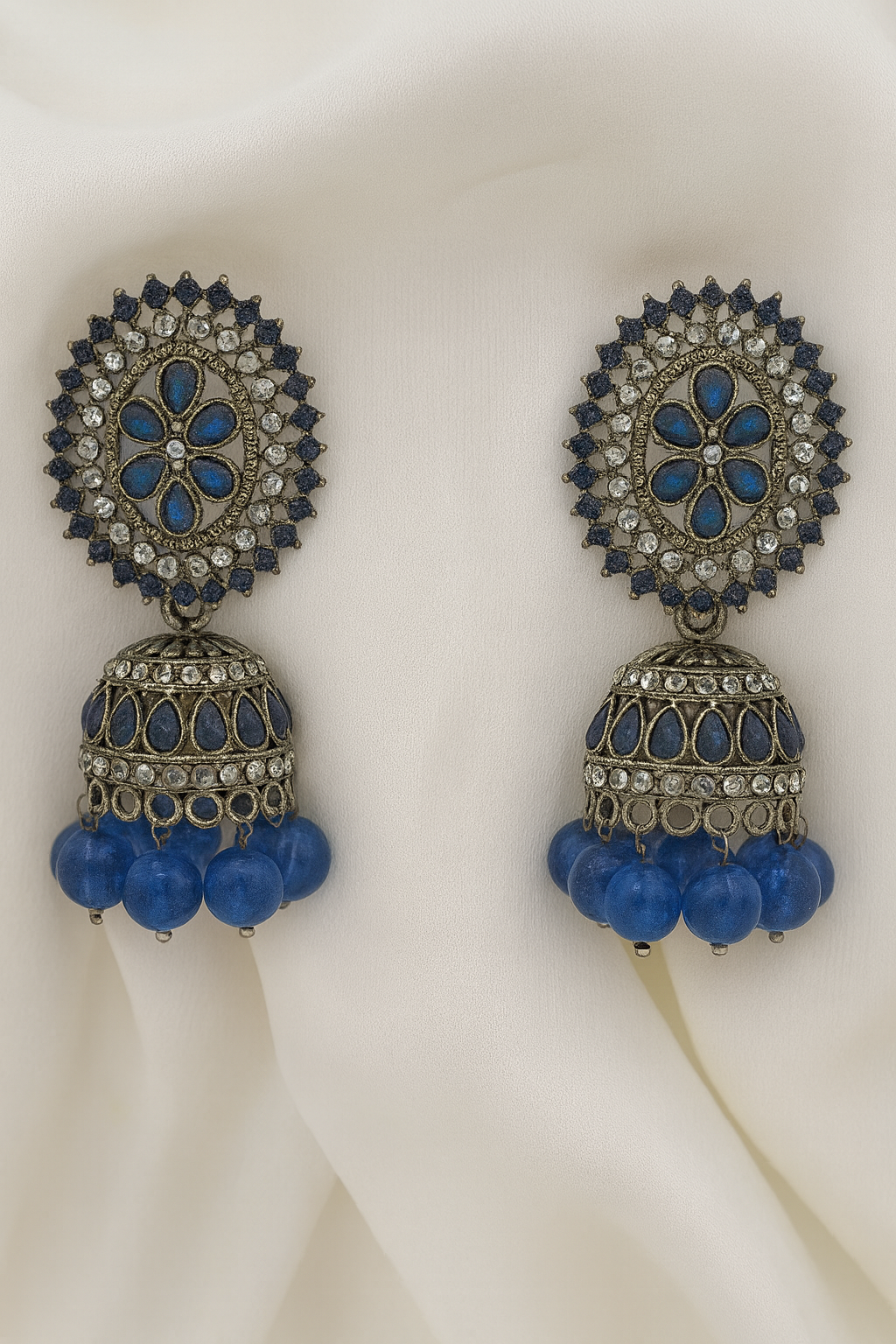 Royal Kundan Jhumka Earrings – Timeless Elegance