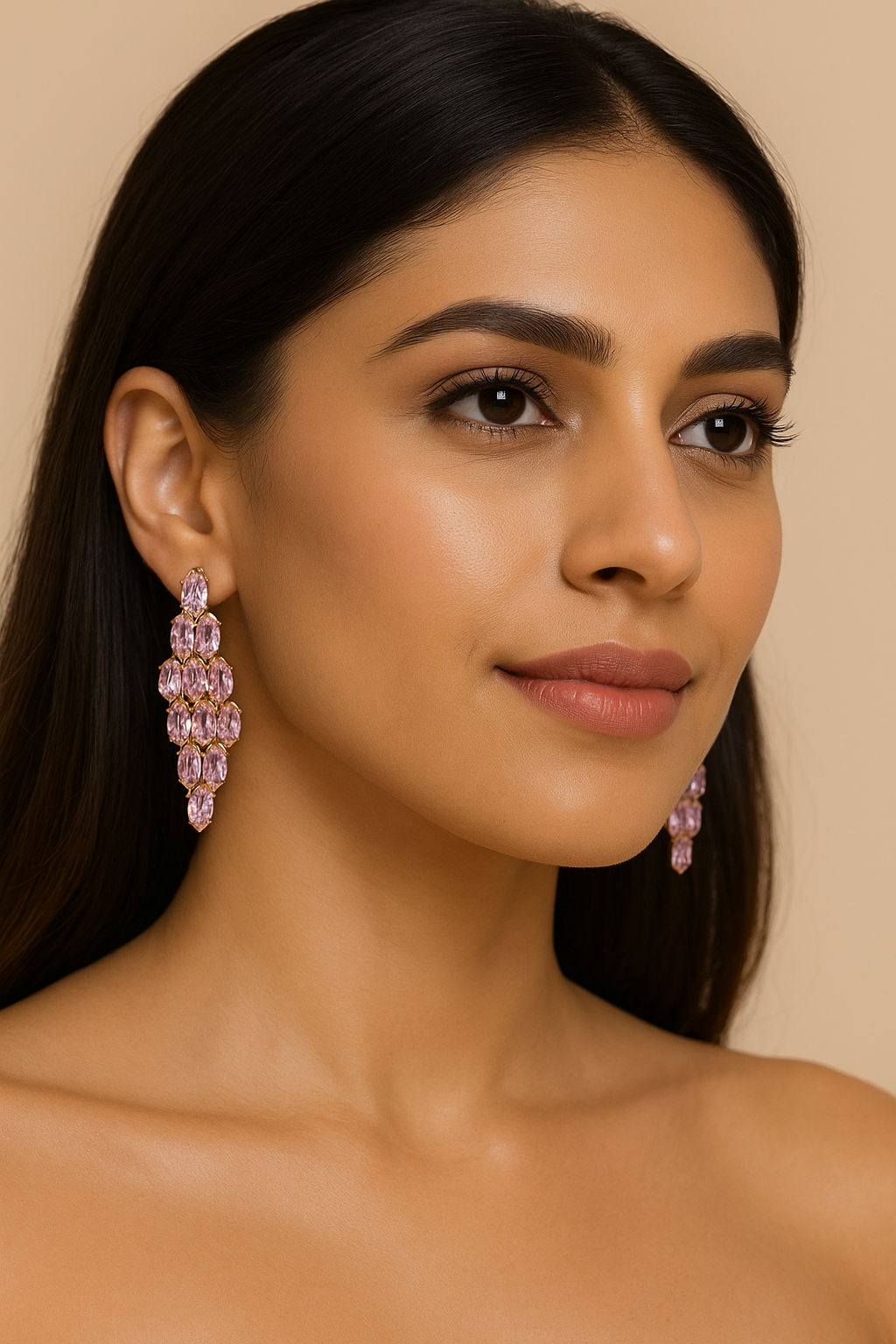 Midnight Elegance Sapphire Crystal Earrings