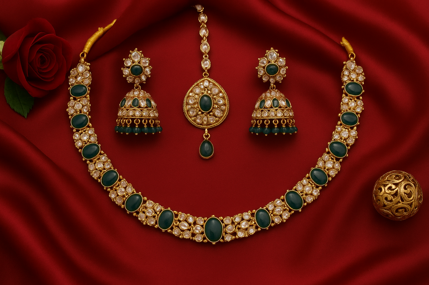 Royal Meenaz Polki Set