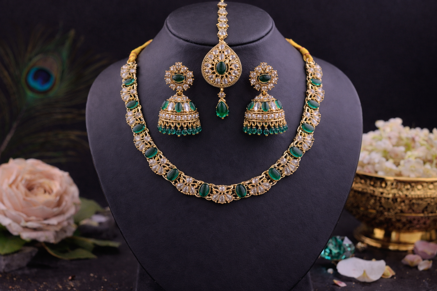 Royal Meenaz Polki Set