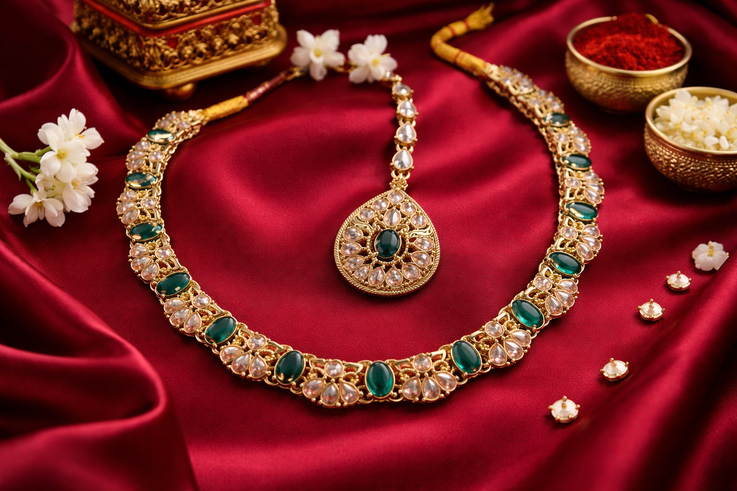 Royal Meenaz Polki Set