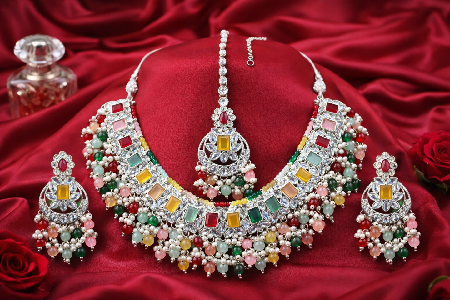 RangMahal Navratna Kundan Choker Set