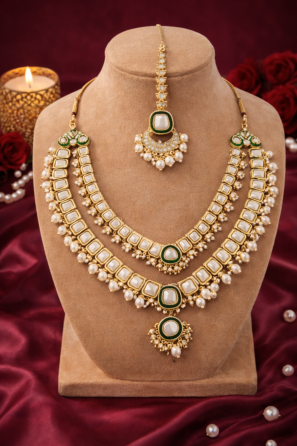 Noorvanya Kundan Pearl Set