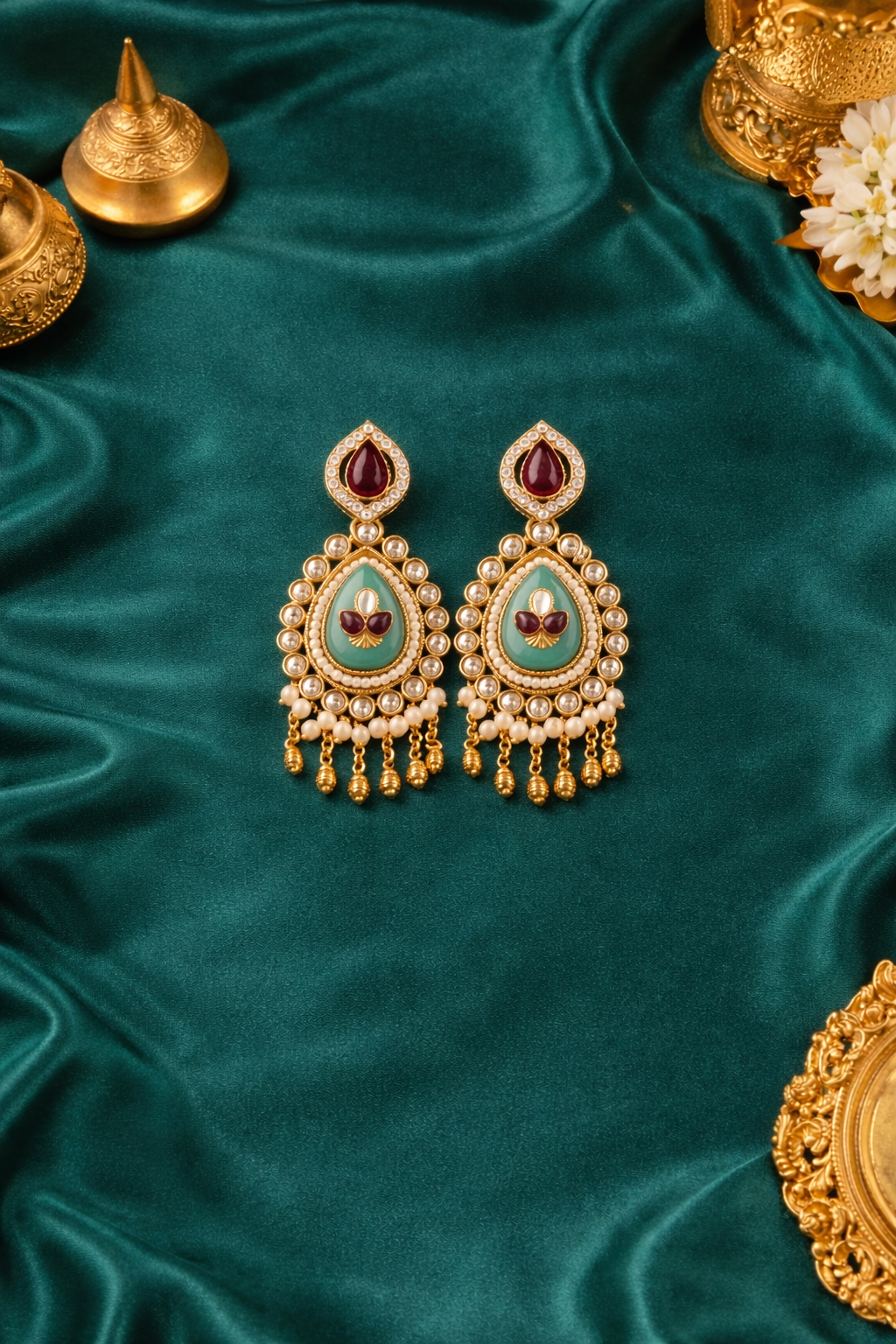 Navratna Noor Kundan Necklace Set