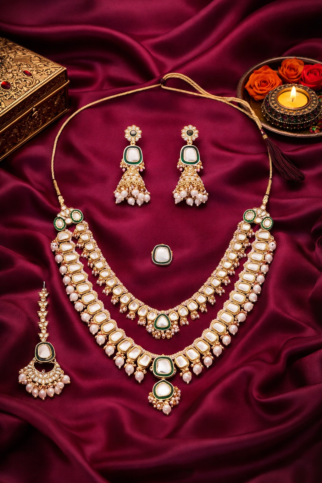 Noorvanya Kundan Pearl Set