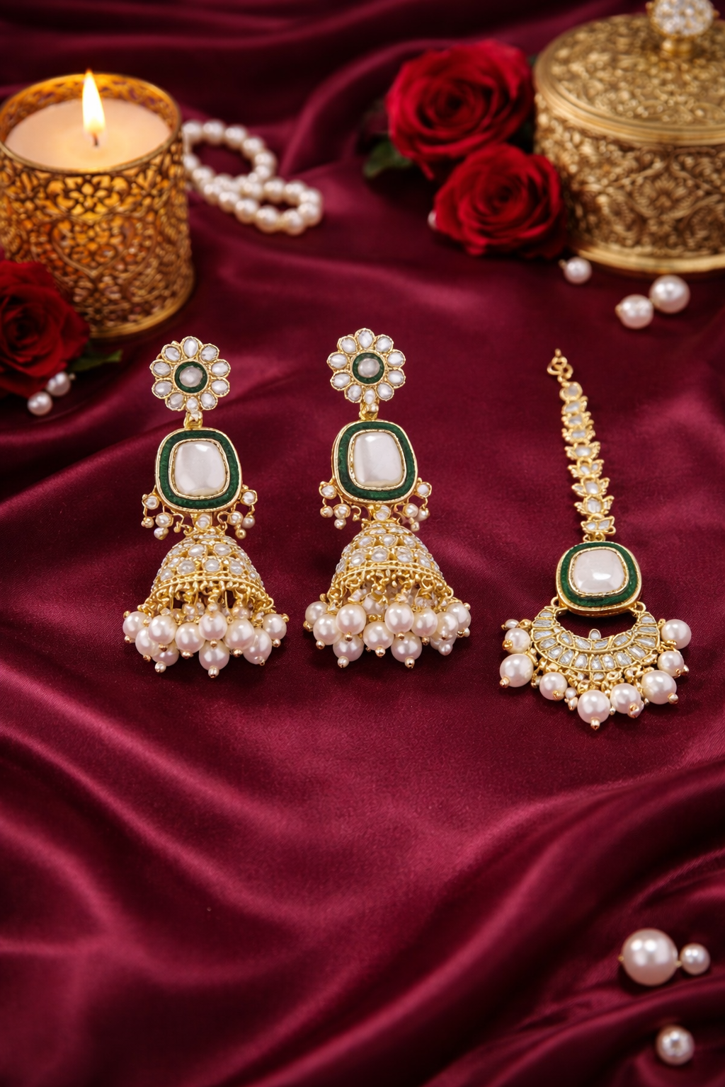 Noorvanya Kundan Pearl Set