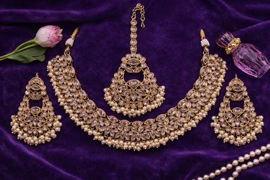 Chandrika Pearl Kundan Set