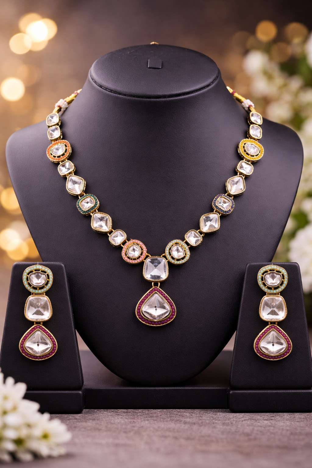 Rajwada Prism Necklace Set