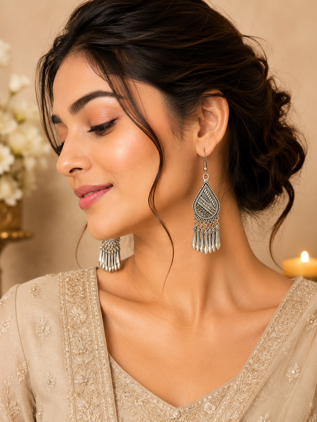 Antique Grace Jhumki Drops