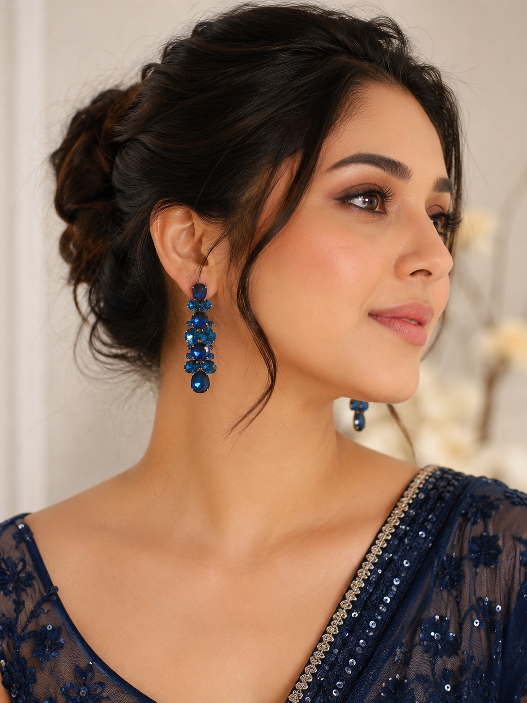 Royal Blue Cascade Earrings