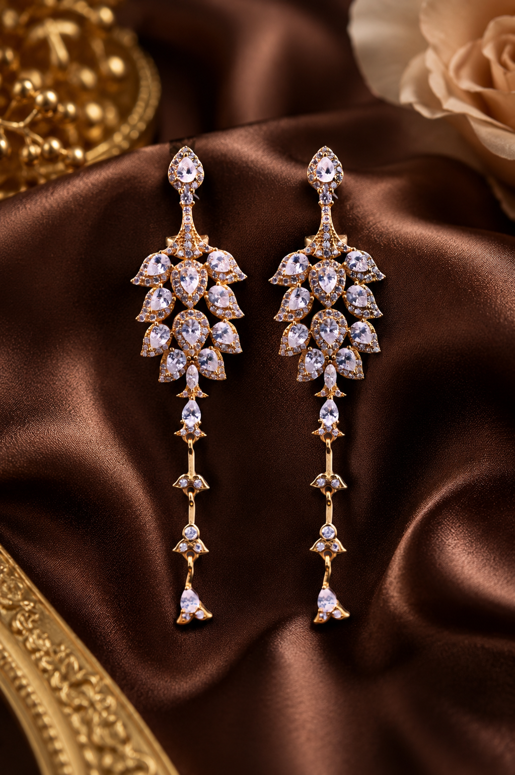 Golden Bloom Drop Earrings