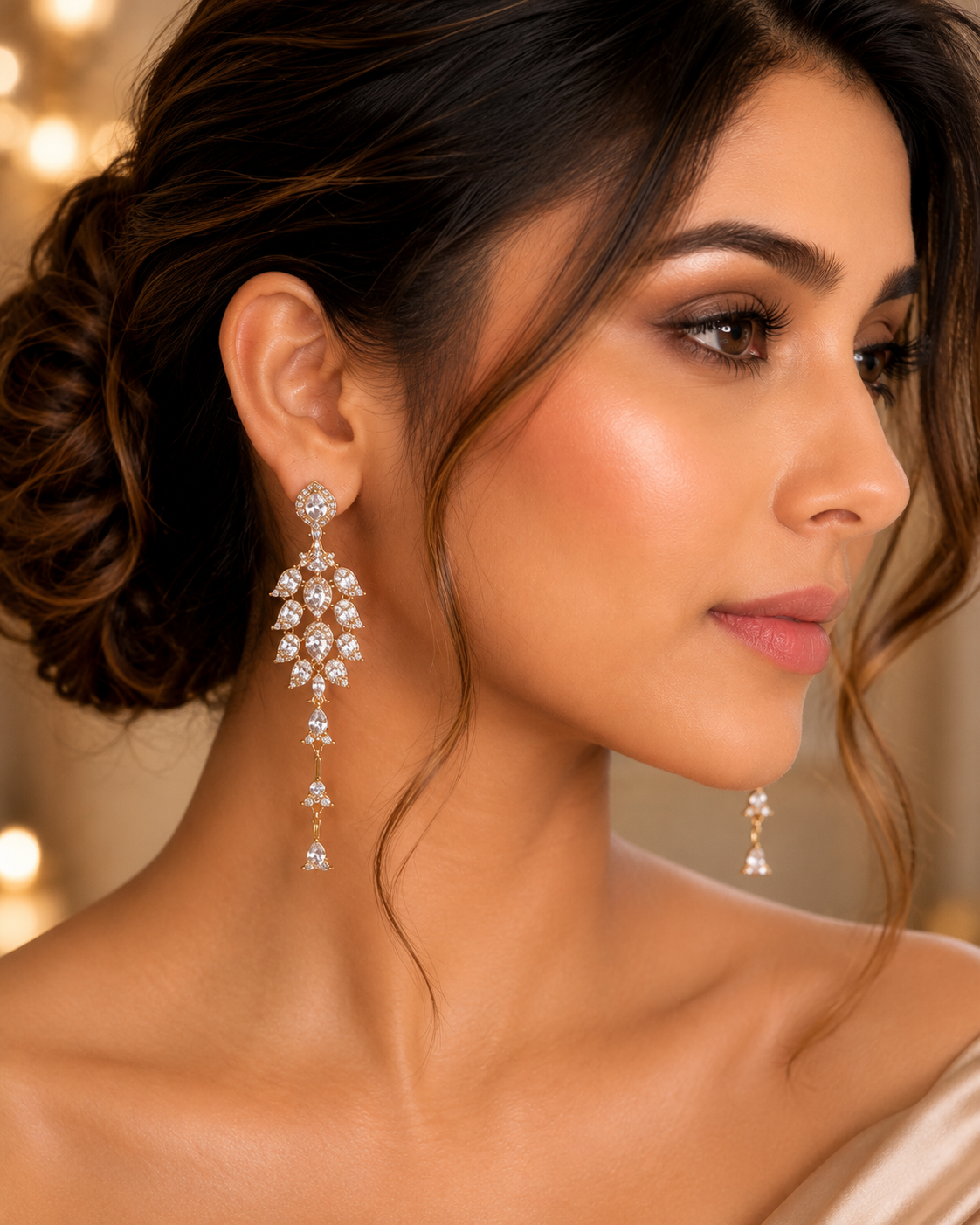 Golden Bloom Drop Earrings