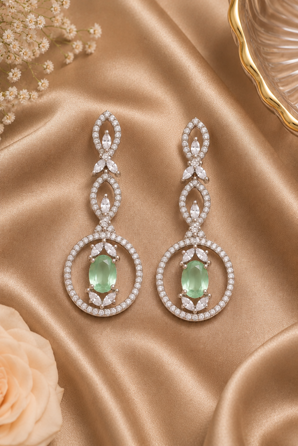 Ethereal Grace – Classic Diamond & Gemstone Earrings