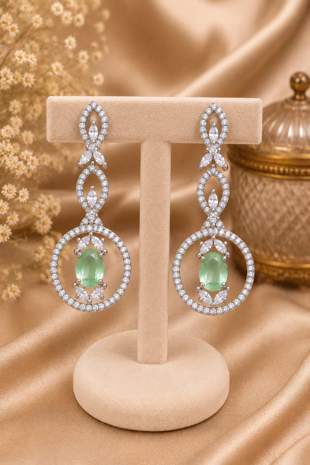 Ethereal Grace – Classic Diamond & Gemstone Earrings