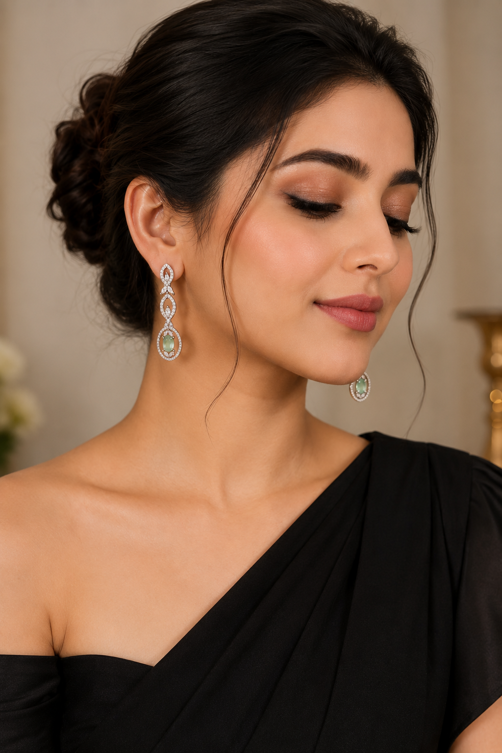 Ethereal Grace – Classic Diamond & Gemstone Earrings