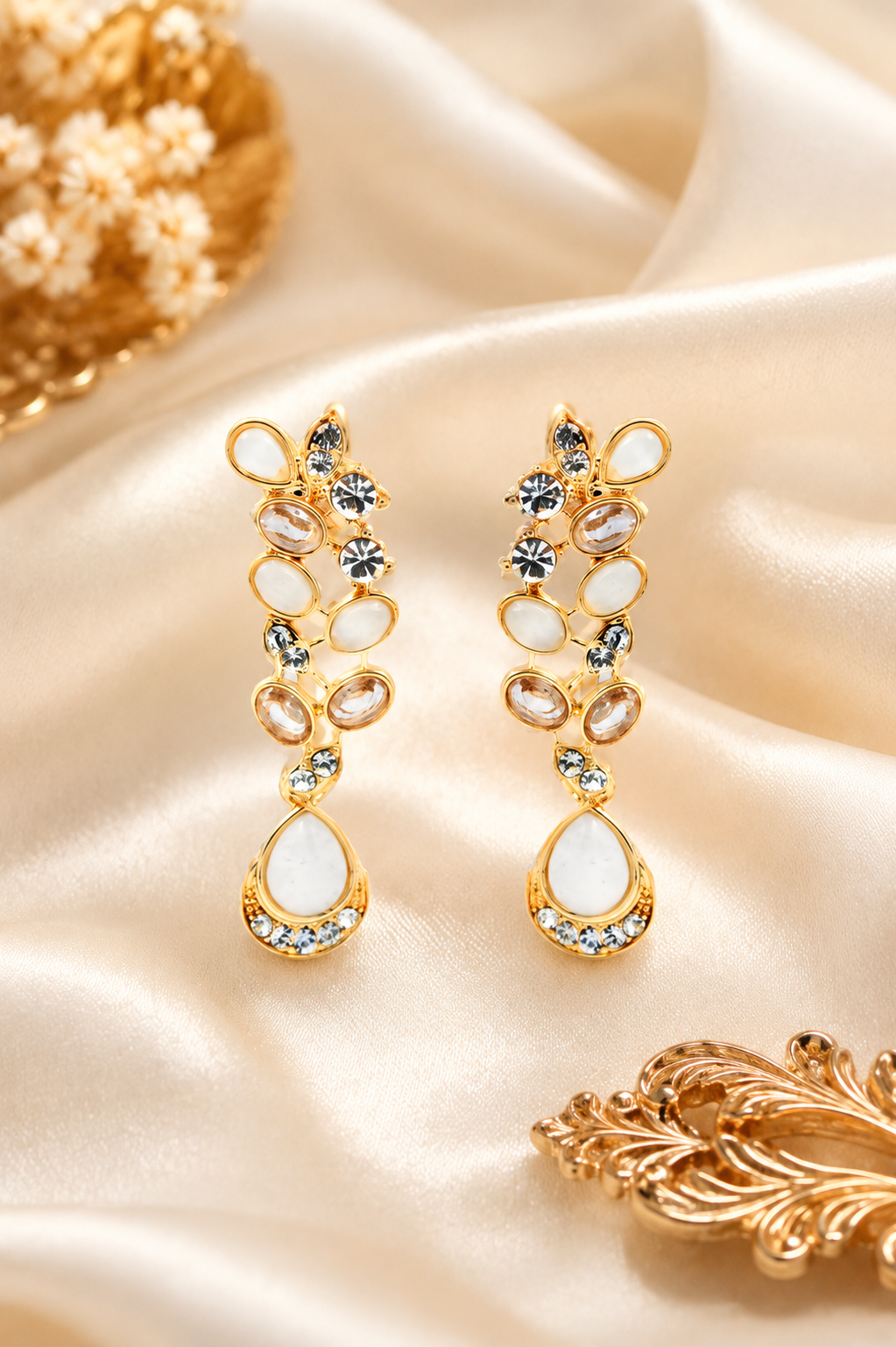 Peaarl Celestial Raindrop Earrings