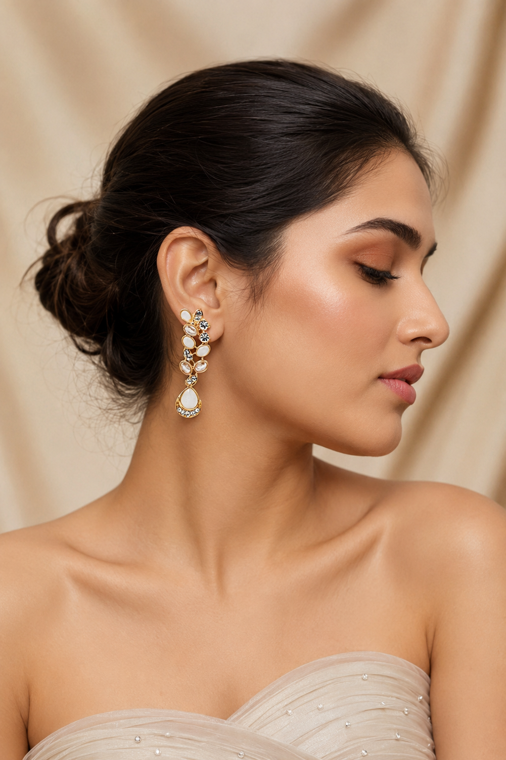 Peaarl Celestial Raindrop Earrings